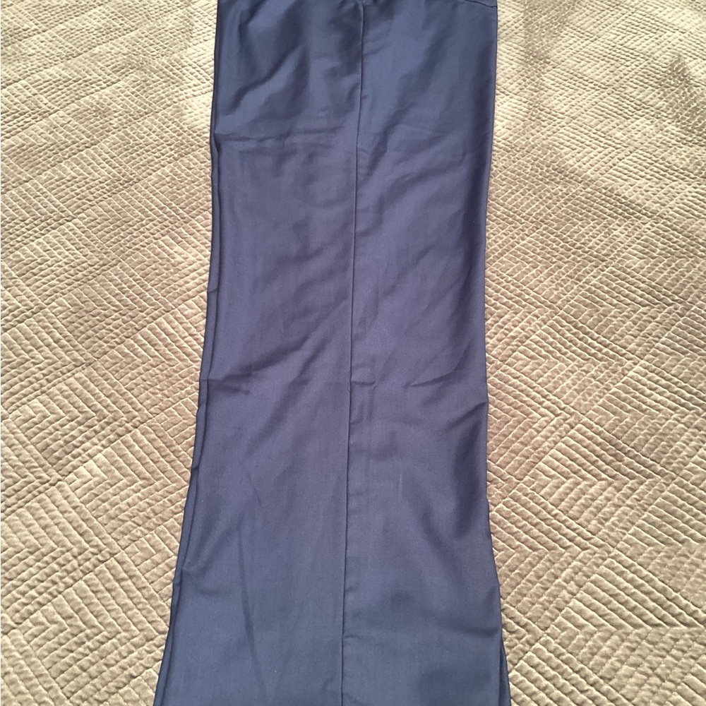 Stacy Adams mens pants, contrasting belt, 48W/34, navy blue